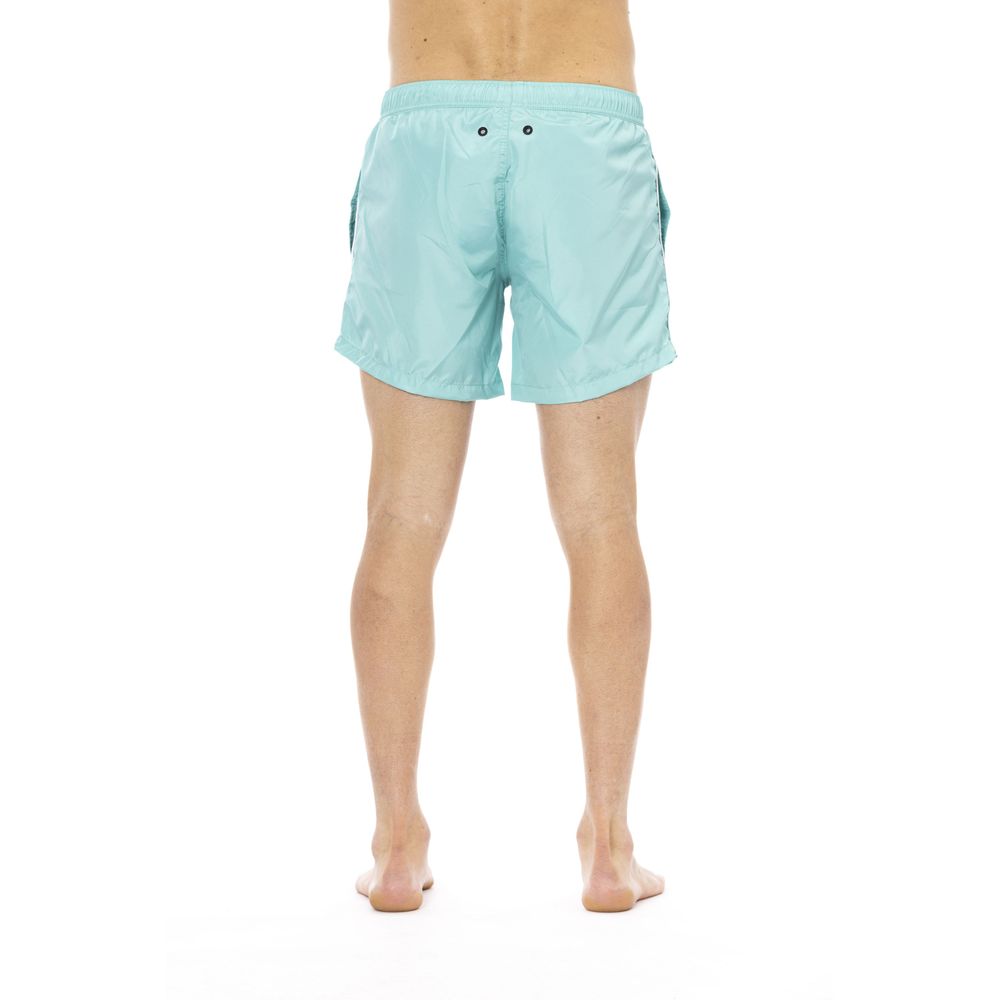 Black Polyester Men Swimsuit