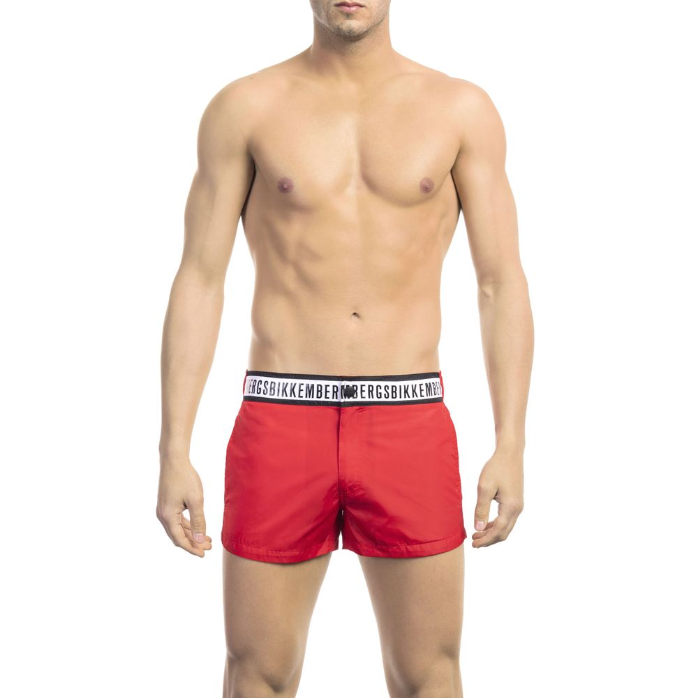 Black Polyamide Men Swimsuit