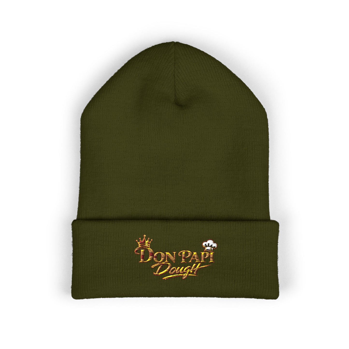 Don Papi Dough Gold Embroidered Cuffed Beanie