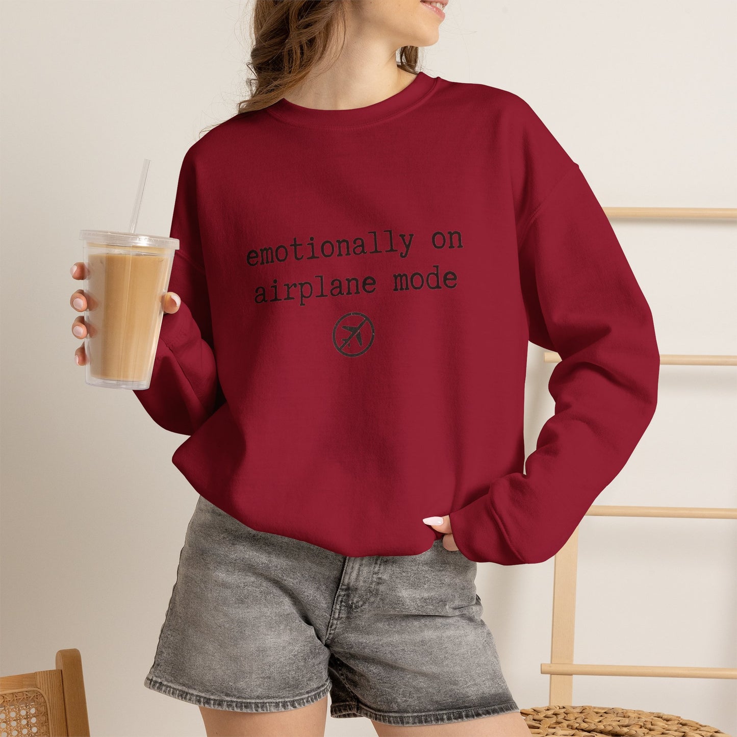 Emotionally on Airplane Mode Sweatshirt | Unisex Sweatshirt
