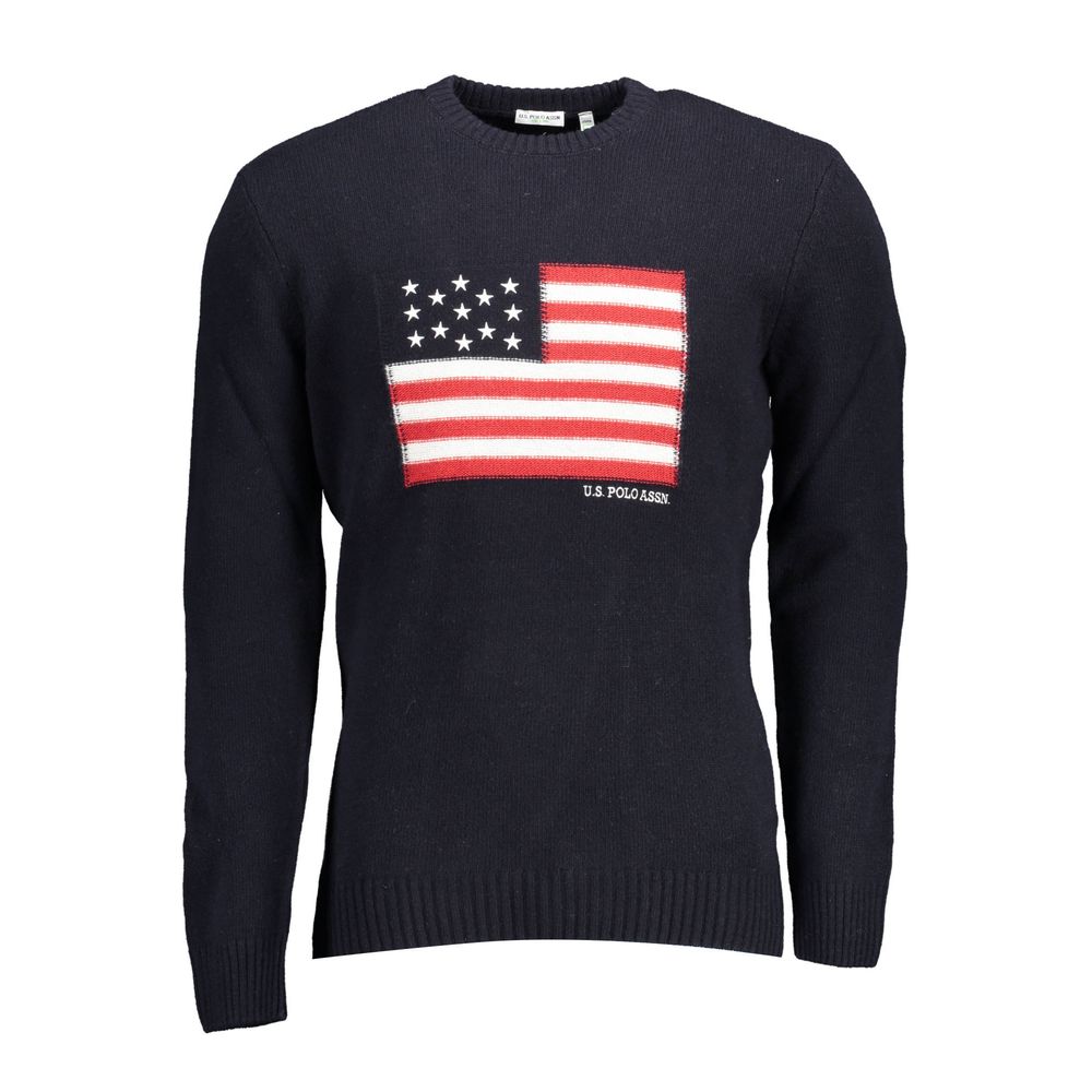 Blue Wool Men's Sweater