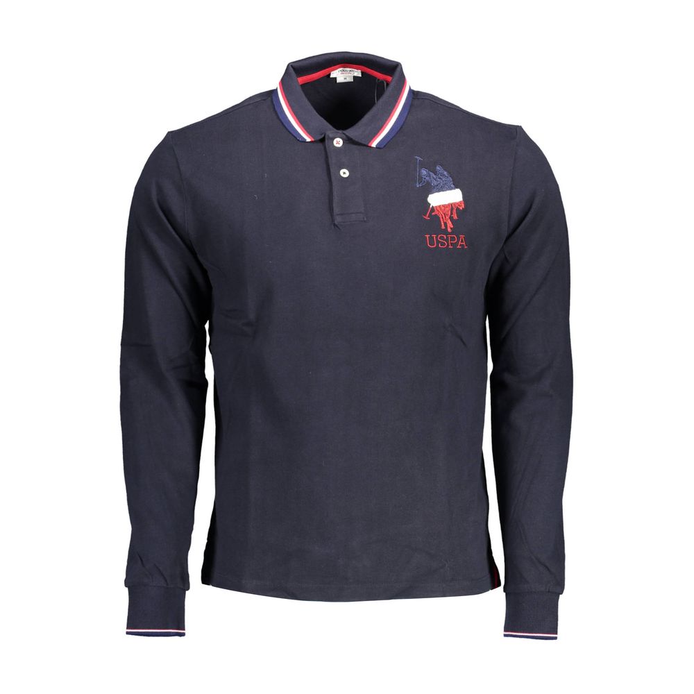 Blue Cotton Men's Polo Shirt