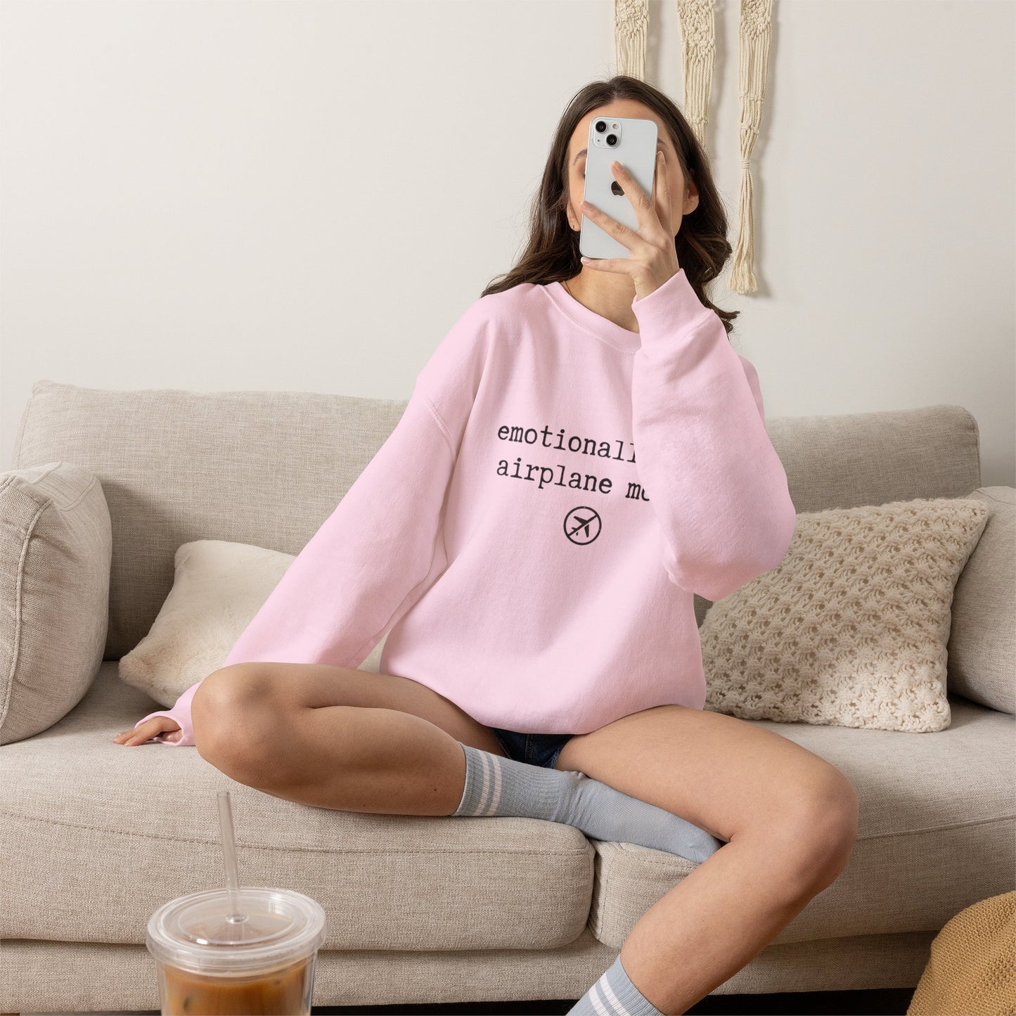 Emotionally on Airplane Mode Sweatshirt | Unisex Sweatshirt
