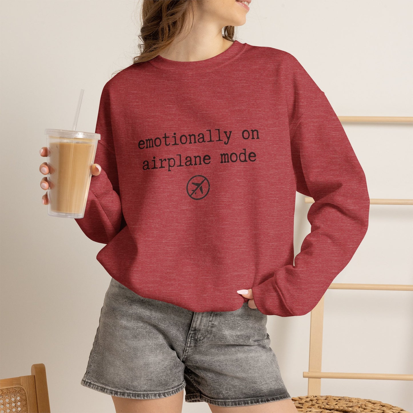 Emotionally on Airplane Mode Sweatshirt | Unisex Sweatshirt