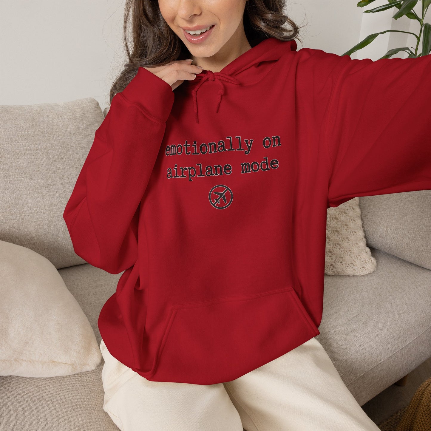 Emotionally on Airplane Mode Hoodie