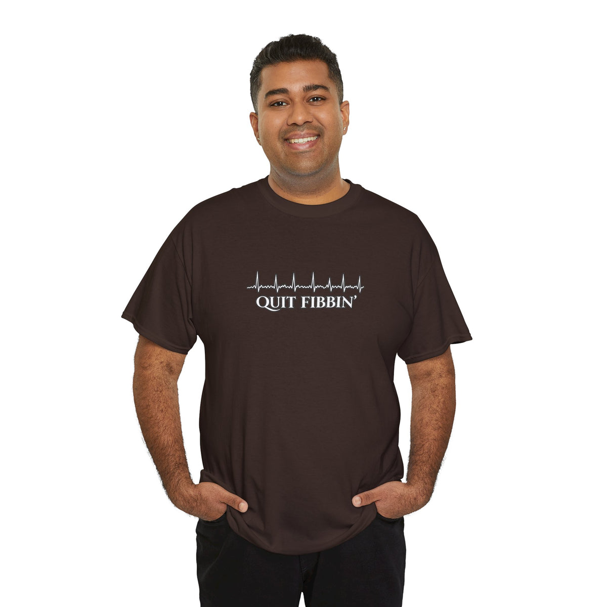Quit Fibbin’ ECG Shirt | Funny Atrial Fibrillation EKG Tee | Telemetry Monitor Tech Shirt | Cardiac Nurse Healthcare Gift
