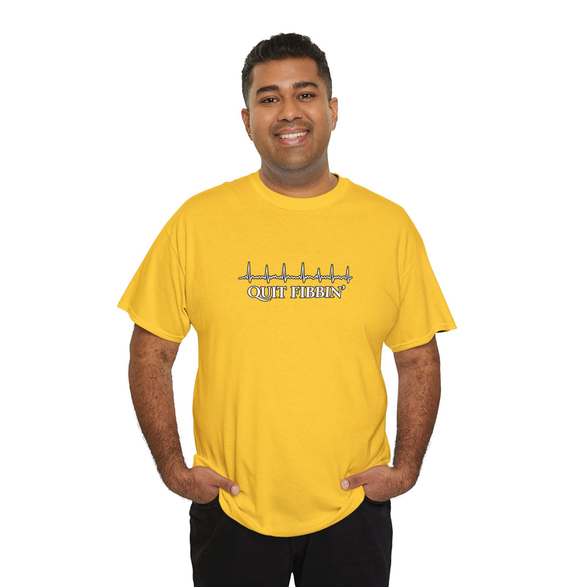 Quit Fibbin’ ECG Shirt | Funny Atrial Fibrillation EKG Tee | Telemetry Monitor Tech Shirt | Cardiac Nurse Healthcare Gift